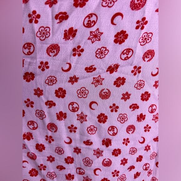 Pink Moon Floral Frill Sleeve Top-SZ 12 pink- ruffle- button up -valentine Linen - Picture 11 of 14